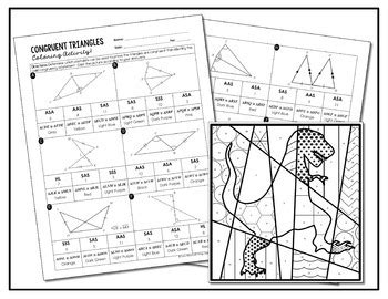 Congruent triangles coloring activity - In this activity you will create triangles based on given conditions and display them on a poster. You will then compare the posters from the different groups and draw conclusions about which triangles are congruent, which triangles are not congruent and why. Necessary Materials: poster board (white)